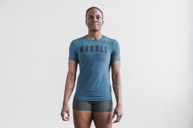 Nobull Women's T Shirts Deep Turquoise | Australia (NO8453)